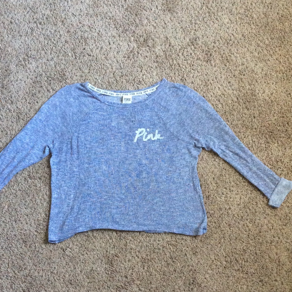 PINK Loose Long Sleeve Top